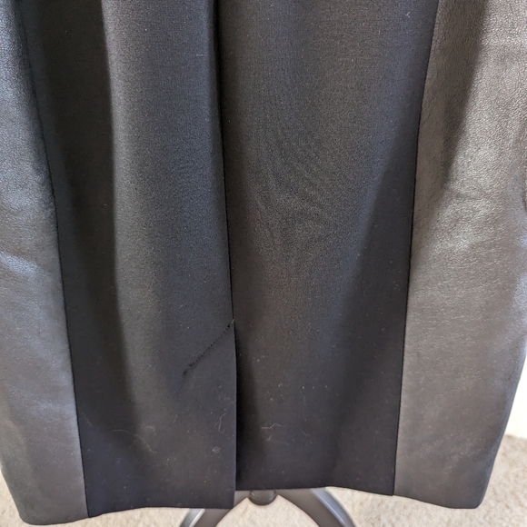 Karen Millen Black & White Faux Leather Technique Texture Sleeveless Midi Dress - Picture 10 of 10